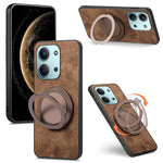Stress Relief Retro Leather Cover For Xiaomi Poco C85 4G (171mm) / Redmi 15C 4G (EU) (173mm) Phone Case with Rotating Kickstand
