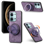 Stress Relief Retro Leather Cover For Xiaomi Poco C85 4G (171mm) / Redmi 15C 4G (EU) (173mm) Phone Case with Rotating Kickstand