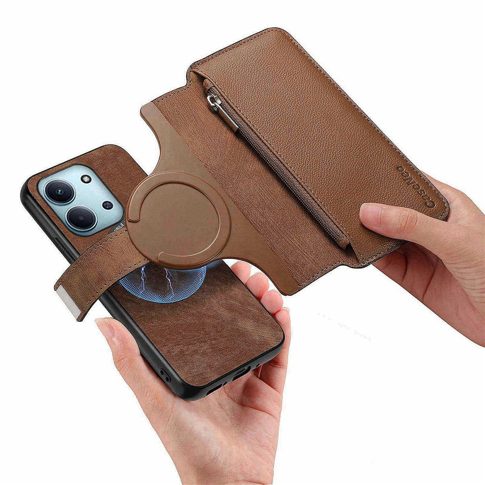 CASENEO MW-02-mobilcover til Xiaomi Redmi 15C 5G (EU) (173 mm) / 15C 4G (EU) (173 mm), aftageligt magnetisk læderetui
