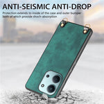Retro Leather Case For Xiaomi Redmi 15C 5G (EU) (173mm) / 15C 4G (EU) (173mm) Phone Back Cover with Adjustable Strap