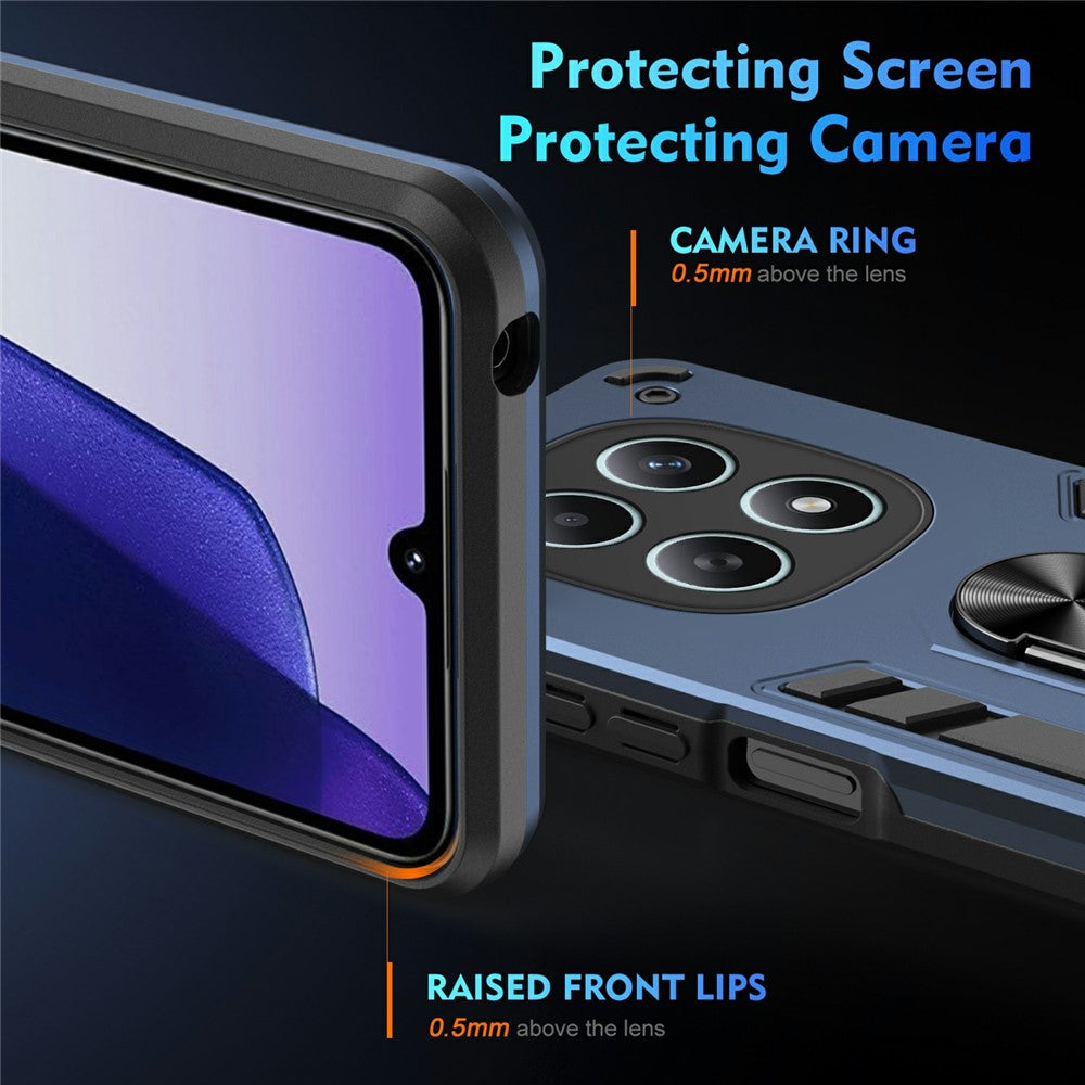 For Xiaomi Poco M8 5G / Redmi Note 15 5G (Global) Case PC + TPU Drop Defend Phone Cover with Ring Kickstand