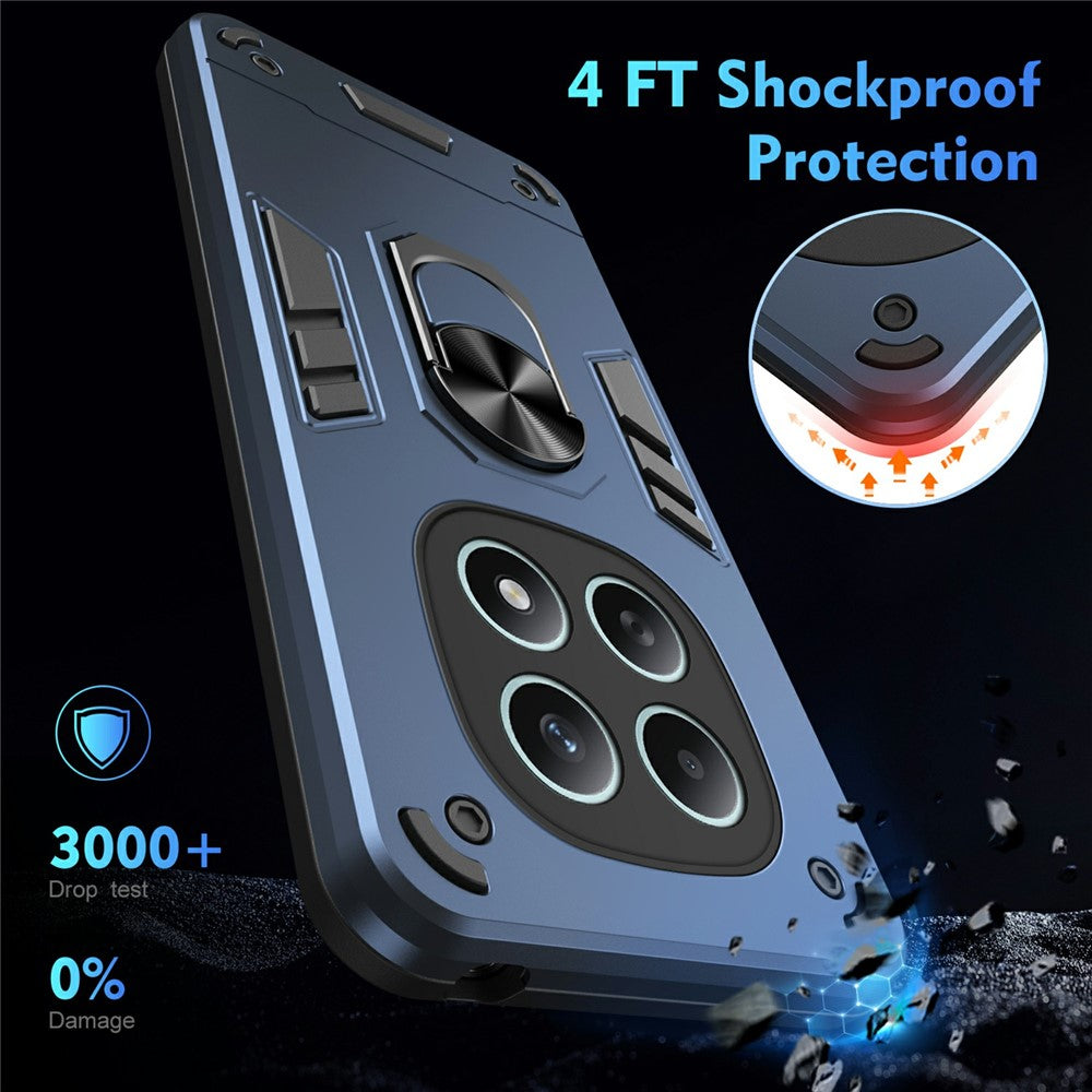 For Xiaomi Poco M8 5G / Redmi Note 15 5G (Global) Case PC + TPU Drop Defend Phone Cover with Ring Kickstand