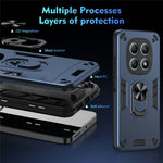 For Xiaomi Poco M8 5G / Redmi Note 15 5G (Global) Case PC + TPU Drop Defend Phone Cover with Ring Kickstand