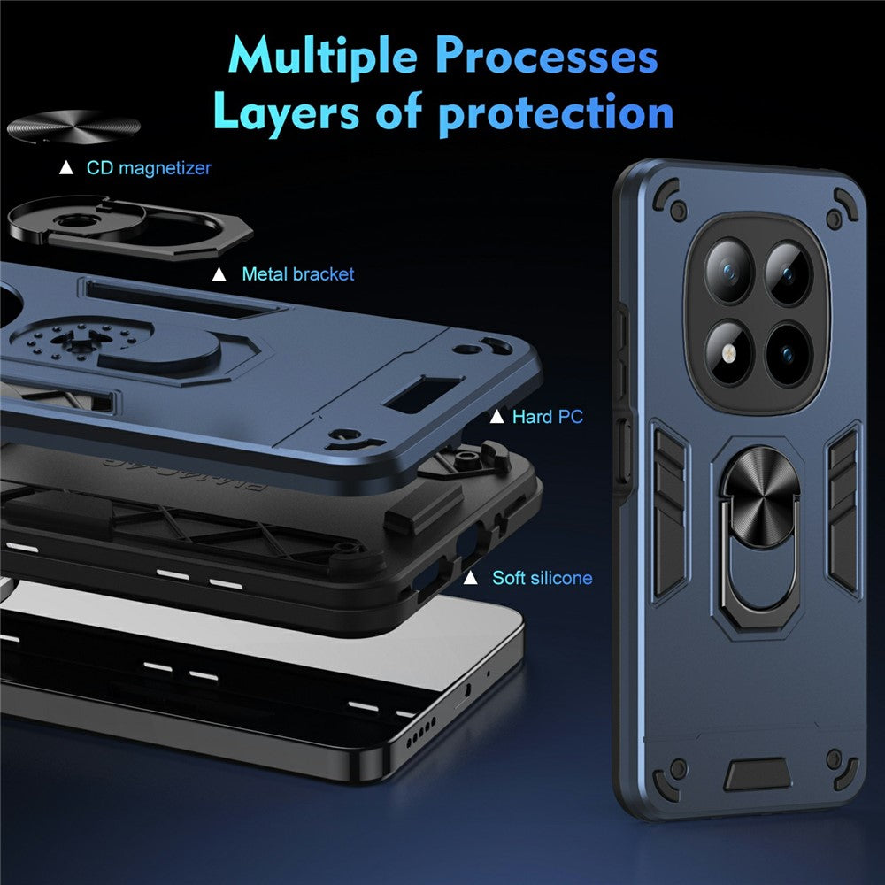 Xiaomi Poco M8 Pro 5G / Redmi Note 15 Pro+ 5G (Global) Skal PC + TPU Drop Defend mobilskal med Ringstöd