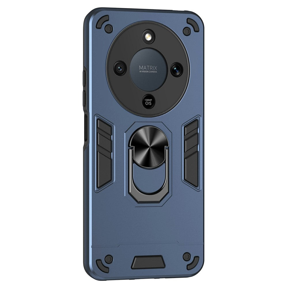 For Honor Magic8 Lite 5G / X9d 5G / X70 5G Case PC + TPU Drop Defend Phone Cover with Ring Kickstand