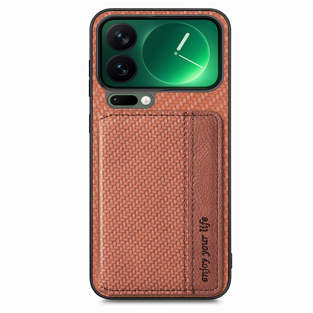 For Xiaomi 17 Pro Max Case RFID Blocking Carbon Fiber Leather Phone Back Cover with Card Holder