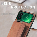 For Xiaomi 17 Pro Max Case RFID Blocking Carbon Fiber Leather Phone Back Cover with Card Holder