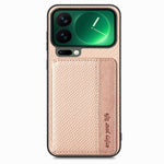 For Xiaomi 17 Pro Max Case RFID Blocking Carbon Fiber Leather Phone Back Cover with Card Holder