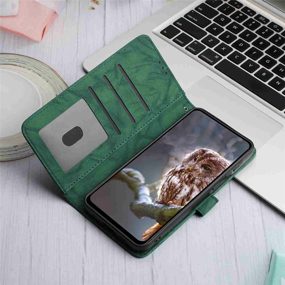 For Samsung Galaxy S25 Ultra Leather Case Butterfly Flower Imprinted Wallet Stand Flip Phone Cover with Wrist Strap