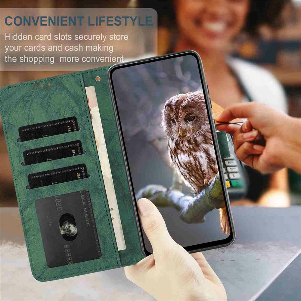For Samsung Galaxy S25 Ultra Leather Case Butterfly Flower Imprinted Wallet Stand Flip Phone Cover with Wrist Strap