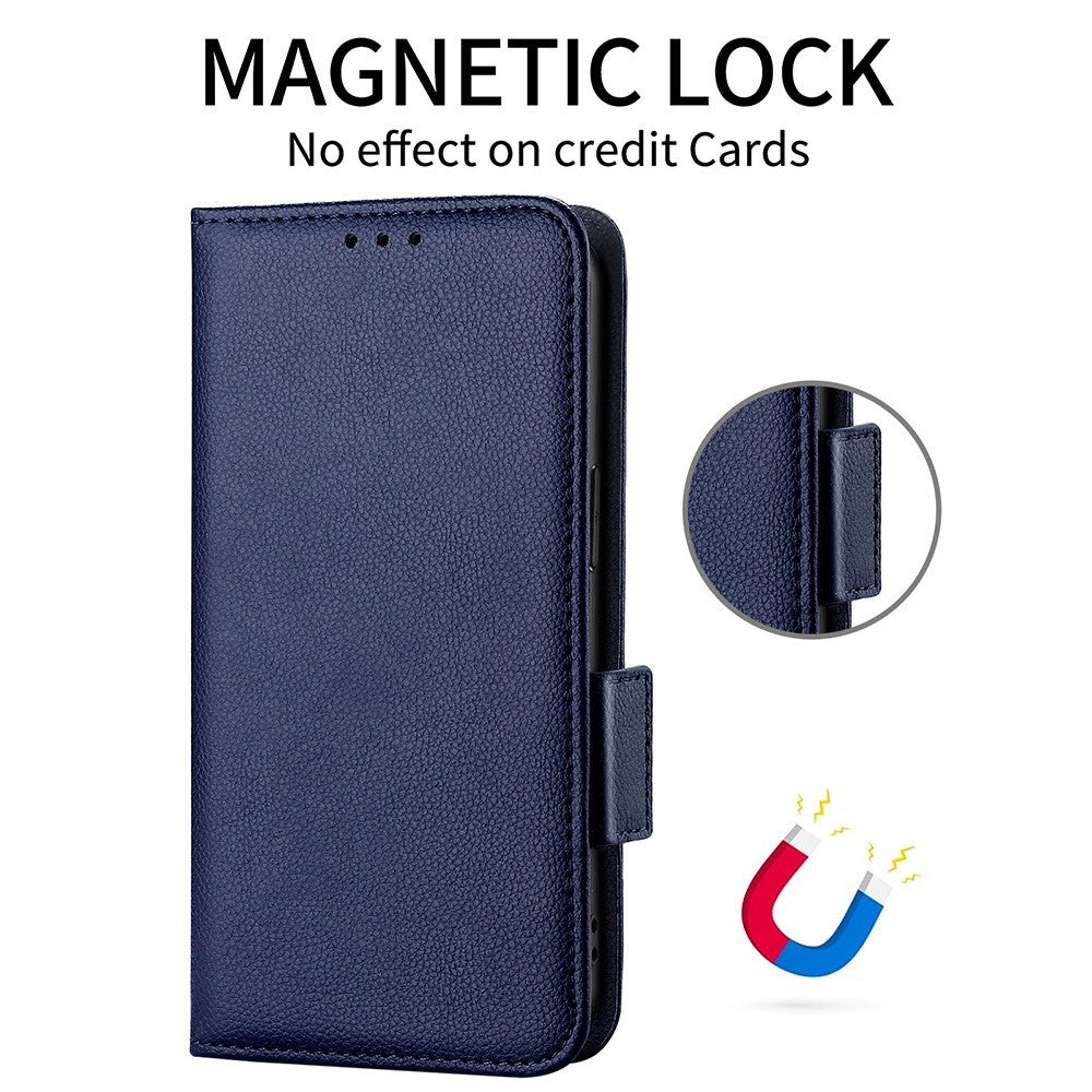 For Oppo F31 Pro 5G / A6 Pro 5G (China) Case Litchi Texture Wallet Leather Phone Cover with Wrist Strap