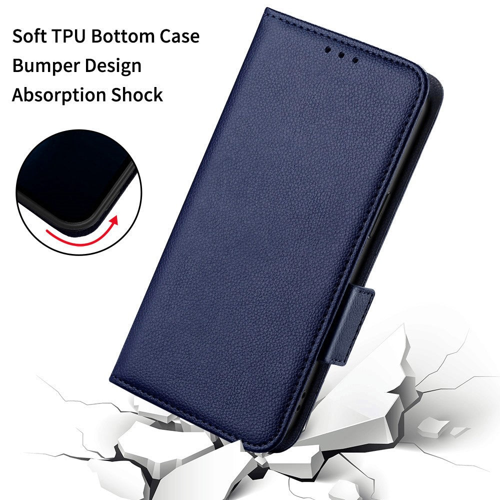 For Oppo F31 Pro 5G / A6 Pro 5G (China) Case Litchi Texture Wallet Leather Phone Cover with Wrist Strap