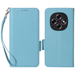 For Oppo F31 Pro 5G / A6 Pro 5G (China) Case Litchi Texture Wallet Leather Phone Cover with Wrist Strap