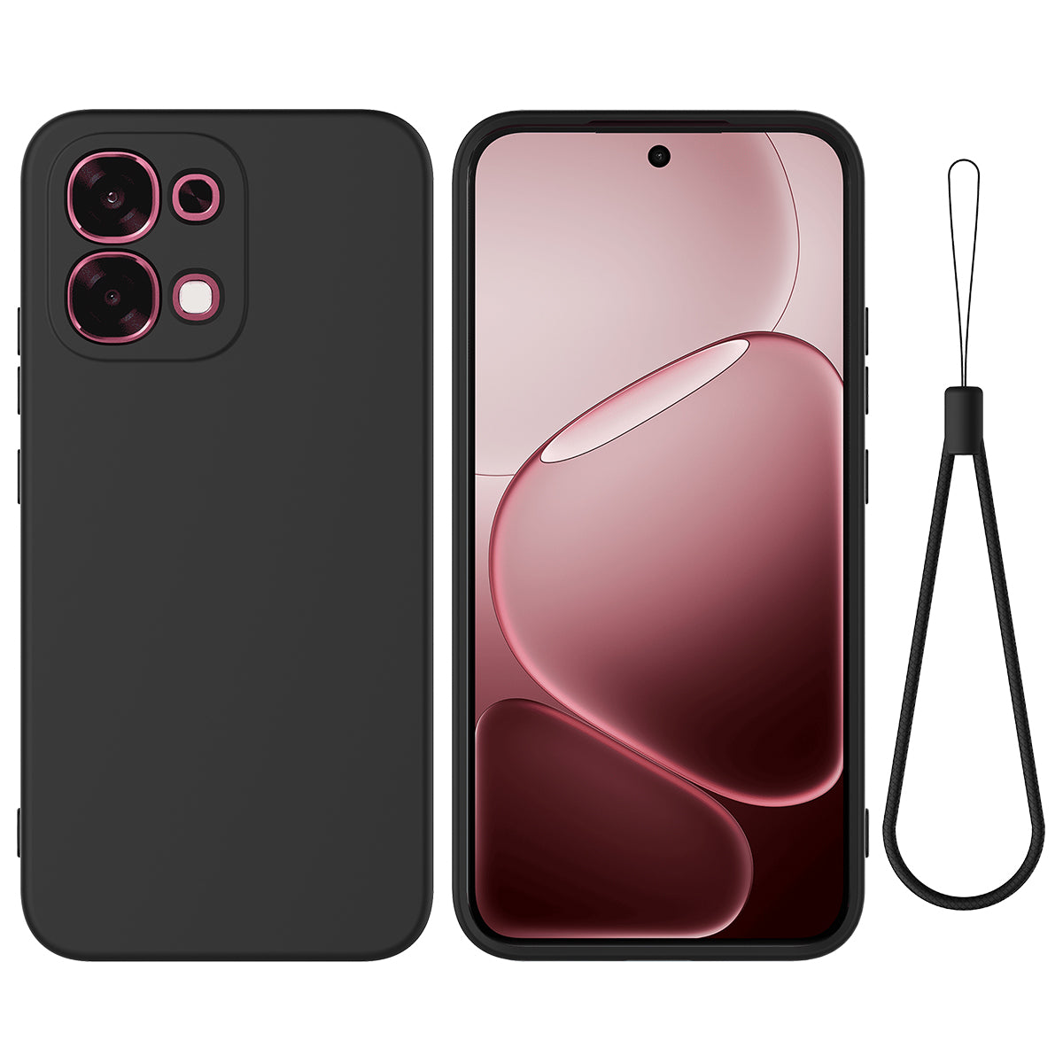 Til Oppo F31 5G / A6 Pro 5G / 4G Flydende Silikonecover Telefonbagside med Håndrem
