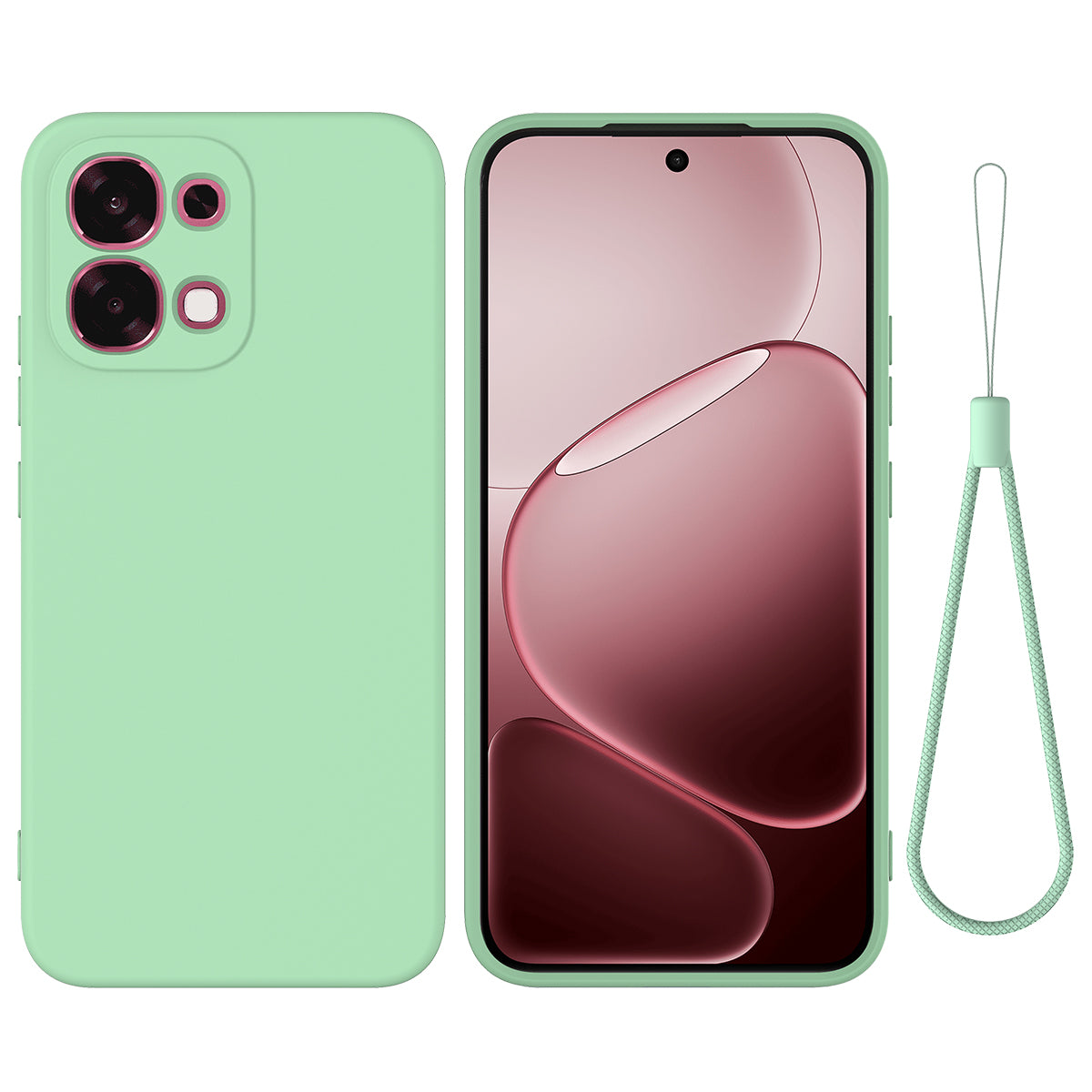 Til Oppo F31 5G / A6 Pro 5G / 4G Flydende Silikonecover Telefonbagside med Håndrem