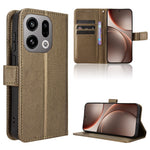 For Oppo Find X9 5G Leather Wallet Case with Strap Diamond Texture Phone Cover