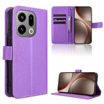 For Oppo Find X9 5G Leather Wallet Case with Strap Diamond Texture Phone Cover