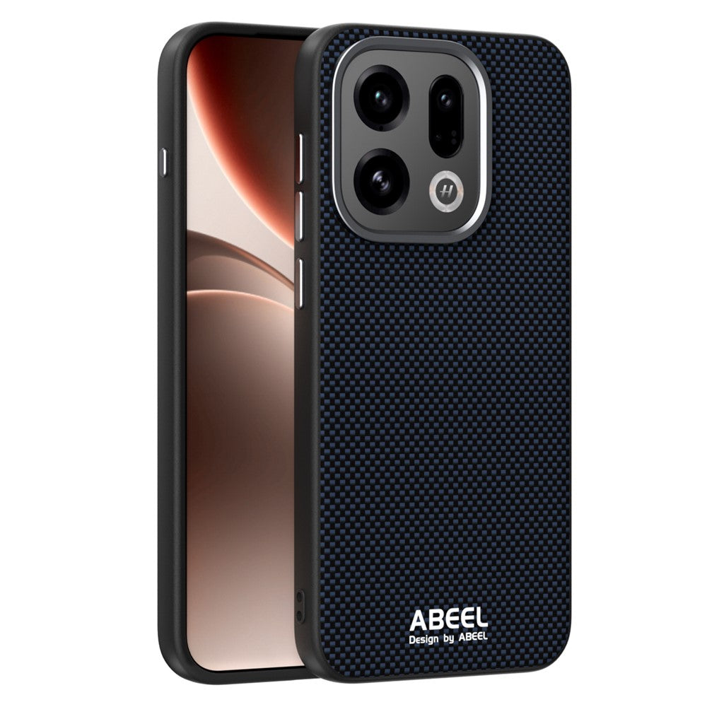 ABEEL For Oppo Find X9 5G Magnetic Case Printed PC TPU Aluminum Alloy Leather Phone Cover