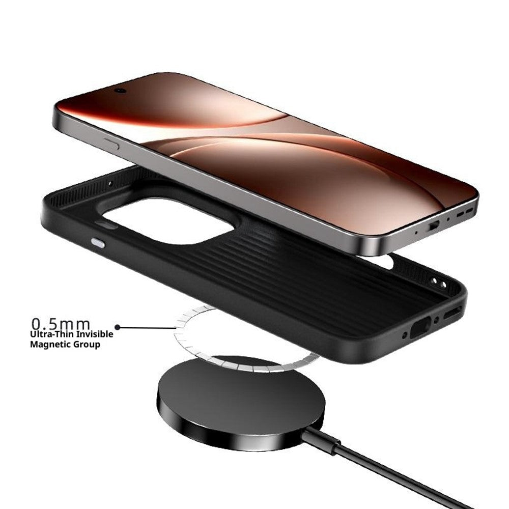 ABEEL For Oppo Find X9 5G Magnetic Case Printed PC TPU Aluminum Alloy Leather Phone Cover