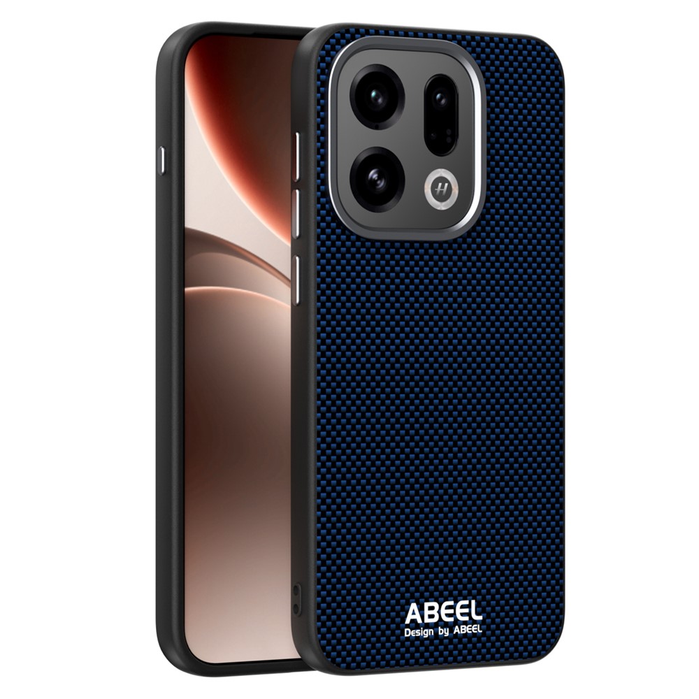 ABEEL For Oppo Find X9 5G Magnetic Case Printed PC TPU Aluminum Alloy Leather Phone Cover