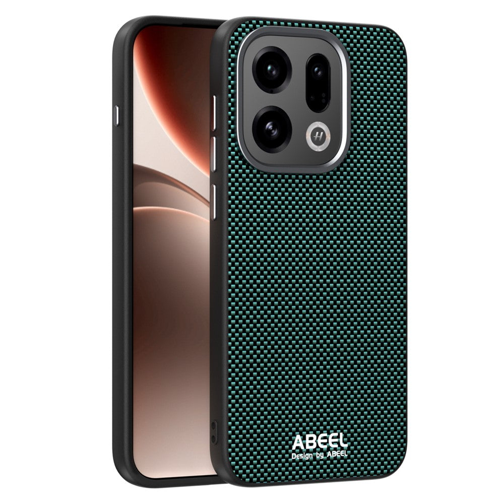 ABEEL For Oppo Find X9 5G Magnetic Case Printed PC TPU Aluminum Alloy Leather Phone Cover