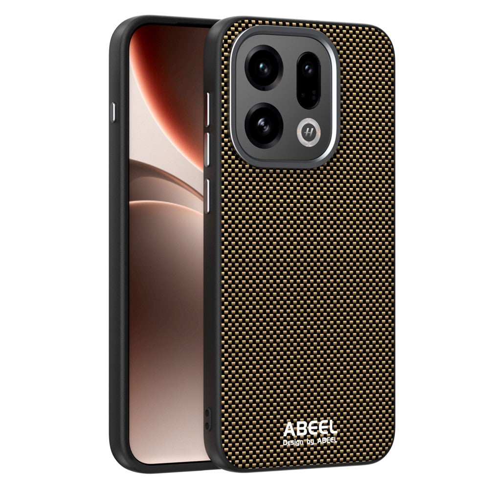 ABEEL For Oppo Find X9 5G Magnetic Case Printed PC TPU Aluminum Alloy Leather Phone Cover