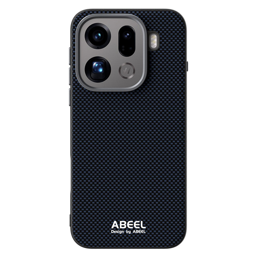 ABEEL För Oppo Find X9 Pro 5G Magnetiskt Skal Tryckt PC TPU Aluminiumlegering Läder mobilskal