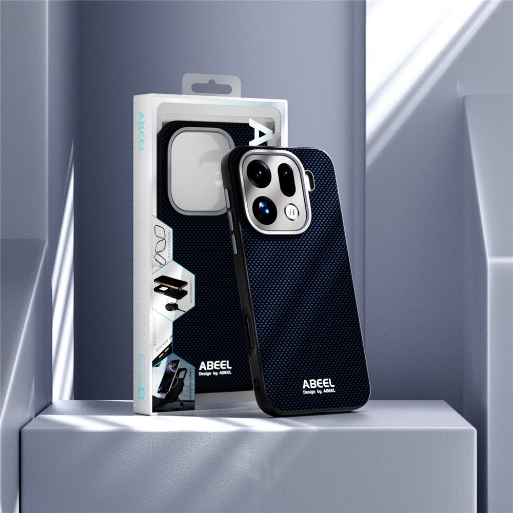 ABEEL För Oppo Find X9 Pro 5G Magnetiskt Skal Tryckt PC TPU Aluminiumlegering Läder mobilskal