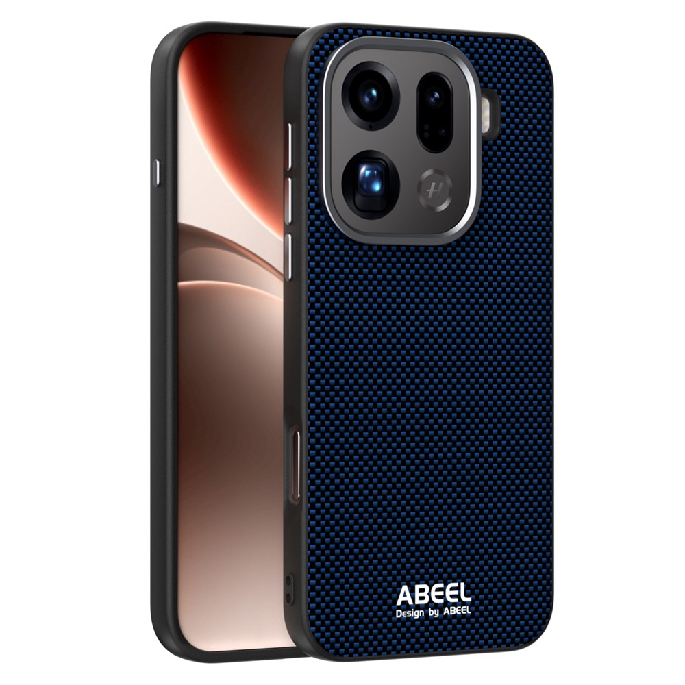 ABEEL För Oppo Find X9 Pro 5G Magnetiskt Skal Tryckt PC TPU Aluminiumlegering Läder mobilskal