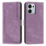 For Oppo A6 Pro 4G / Oppo A6 Pro 5G / Oppo F31 5G Stand Case Imprinted Lines Leather Phone Cover