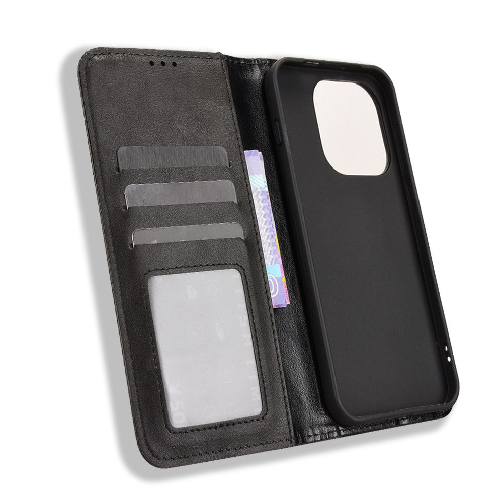 For OnePlus 15 5G Leather Case Wallet Stand Retro Texture Phone Cover