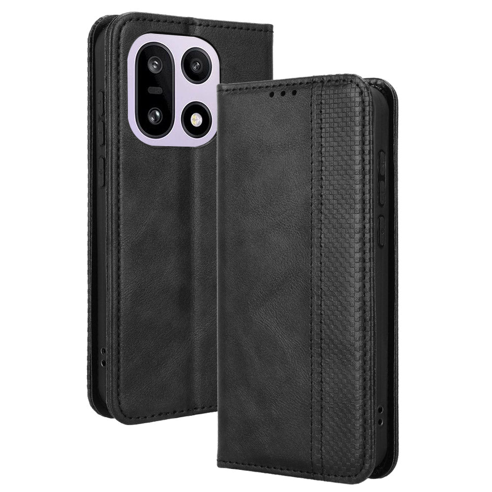 For OnePlus 15 5G Leather Case Wallet Stand Retro Texture Phone Cover