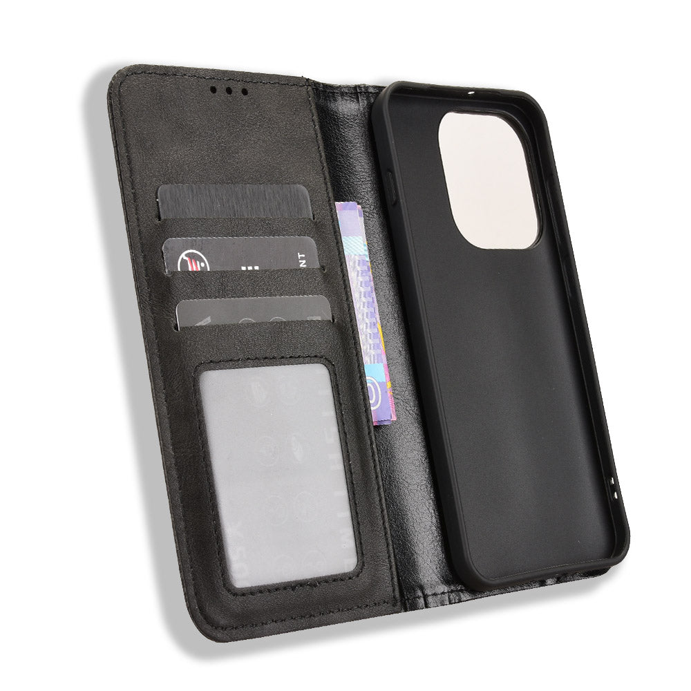 Oppo Find X9 5G Läderfodral Plånboksfodral Retro Textur mobilskal