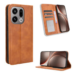 Oppo Find X9 5G Läderfodral Plånboksfodral Retro Textur mobilskal