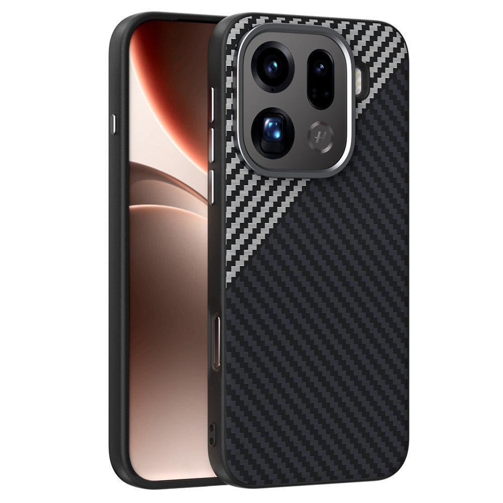 ABEEL For Oppo Find X9 Pro 5G Magnetic Case Carbon Fiber Texture Back Cover