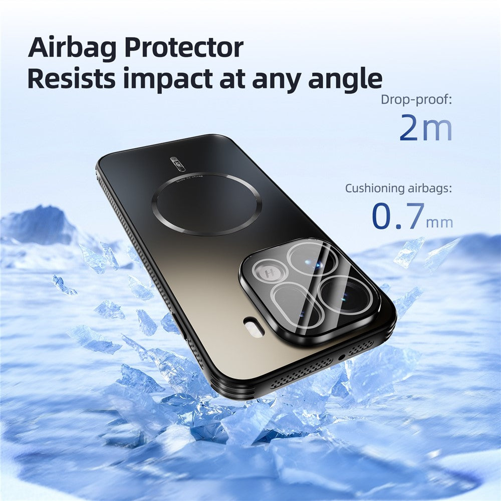 ABEEL-magnetisk mobilbagside i TPU og PC med kølende mat overflade og linsefilm til Oppo Find X9 Pro 5G