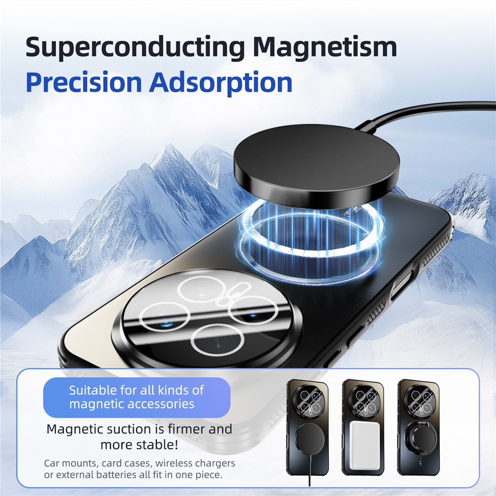 ABEEL For Honor Magic8 5G Magnetic Case TPU PC Cooling Matte Phone Back Cover with Lens Film