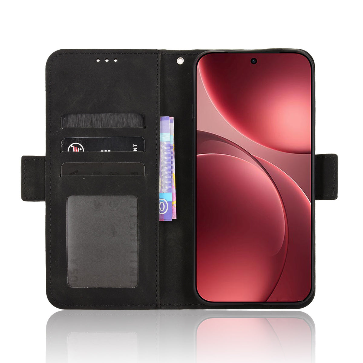 For Oppo Find X9 Pro 5G Leather Case Phone Wallet Cover with Multiple Card Slots