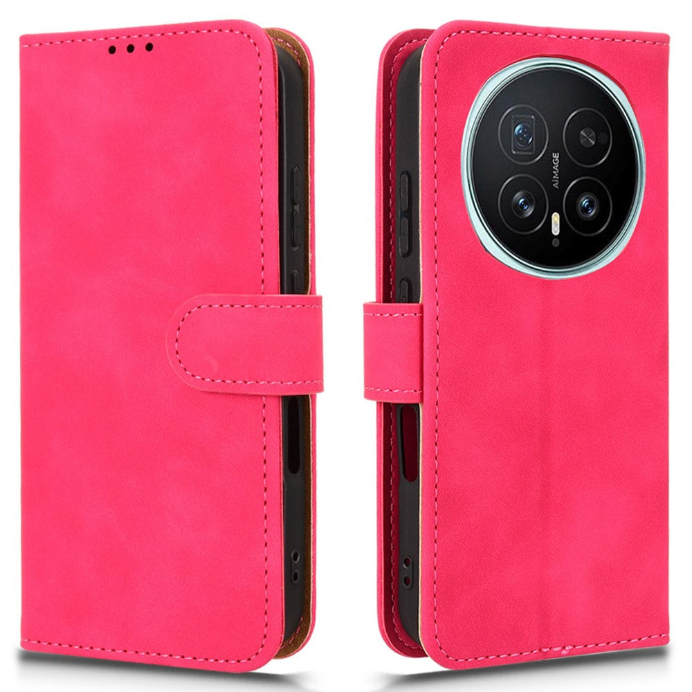For Honor Magic8 5G Leather Case Skin Feel Anti Drop Wallet Flip Phone Cover