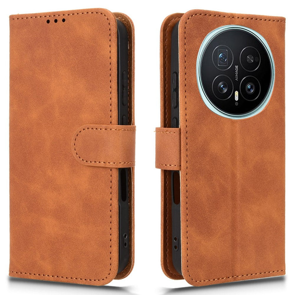 For Honor Magic8 5G Leather Case Skin Feel Anti Drop Wallet Flip Phone Cover