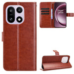 OnePlus 15 5G PU-läderskal med rem Crazy Horse Texture Phone Wallet Cover