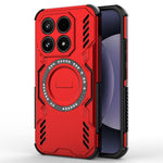 For Xiaomi 17 Magnetic Case Butterfly Armor Hollow Heat Dissipation PC + TPU Phone Cover