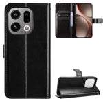 For Oppo Find X9 5G PU Leather Case with Strap Crazy Horse Texture Phone Wallet Cover