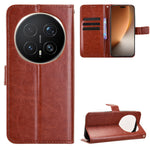 For Honor Magic8 Pro 5G PU Leather Case with Strap Crazy Horse Texture Phone Wallet Cover