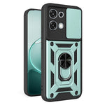 For Oppo A6 Pro 5G  /  4G  /  F31 5G Case with Slide Camera Lid PC + TPU Kickstand Phone Cover