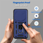 For Oppo F31 Pro 5G Case with Slide Camera Lid PC + TPU Kickstand Phone Cover