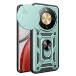 For Honor Magic8 Lite 5G / X9d 5G / X70 5G Case with Slide Camera Lid PC + TPU Kickstand Phone Cover