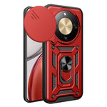 For Honor Magic8 Lite 5G / X9d 5G / X70 5G Case with Slide Camera Lid PC + TPU Kickstand Phone Cover
