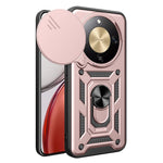 For Honor Magic8 Lite 5G / X9d 5G / X70 5G Case with Slide Camera Lid PC + TPU Kickstand Phone Cover