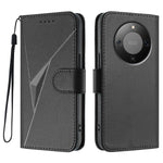 For Honor Magic8 Lite 5G / X9d 5G / X70 5G Case Triangle Imprint Leather Phone Cover with Lanyard